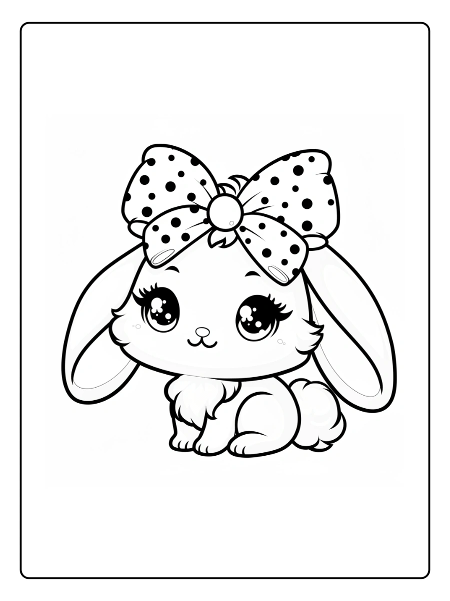 Coloriage Gratuit à Imprimer – Dessins à Colorier PDF & PNG 3 Coloriage Lapin Kawaii (5)