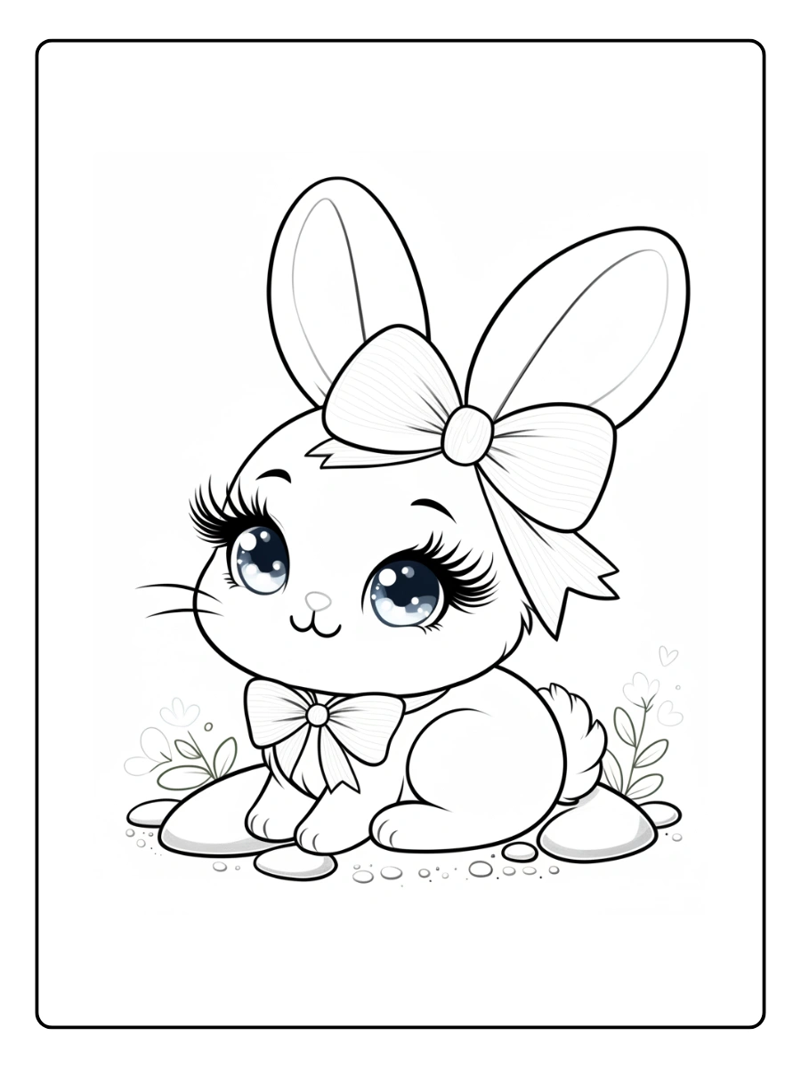 Coloriage Lapin Kawaii (6)