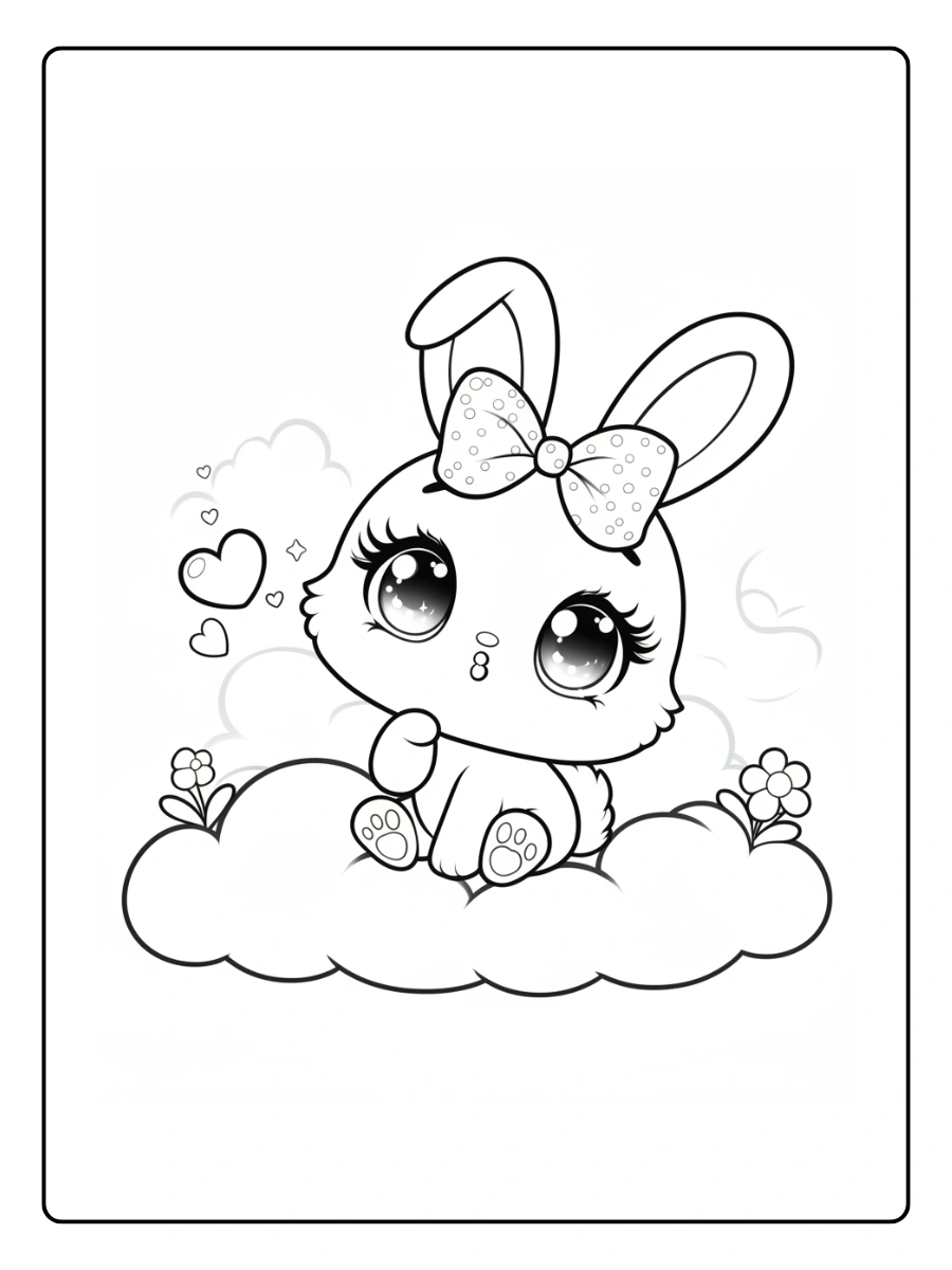 Coloriage Lapin Kawaii (7)
