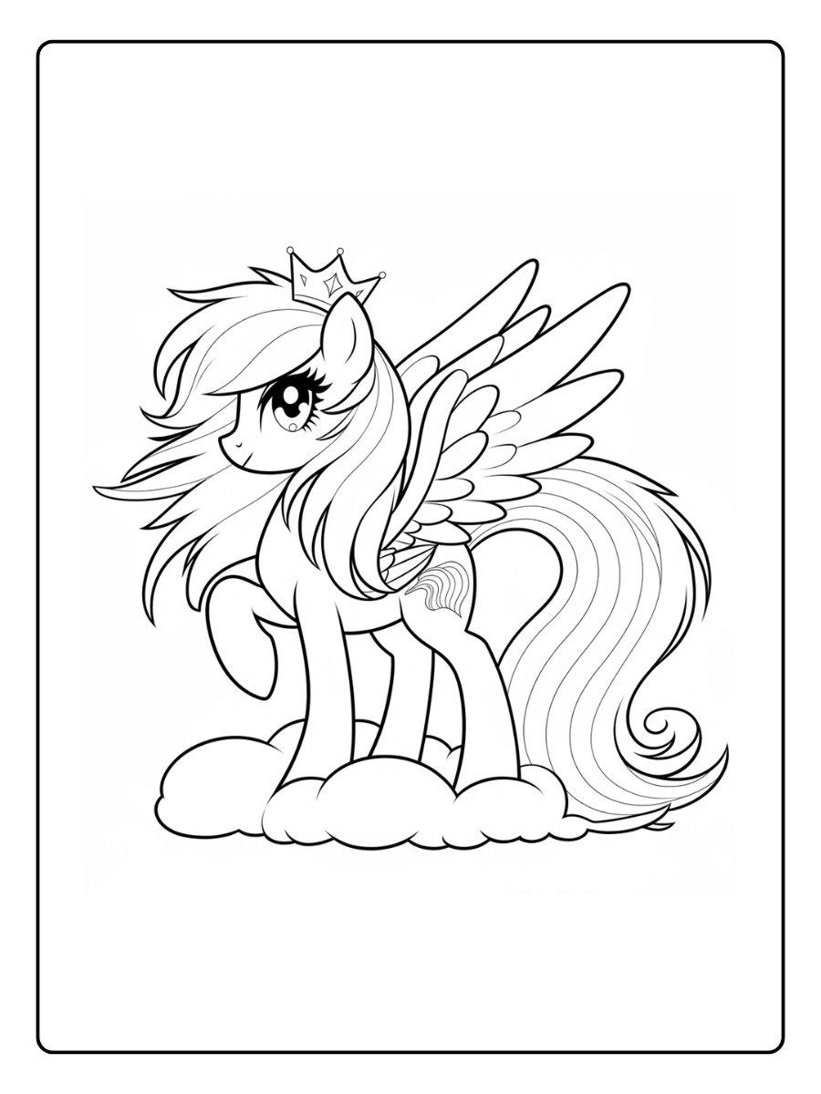 Coloriage Licorne Kawaii (1)