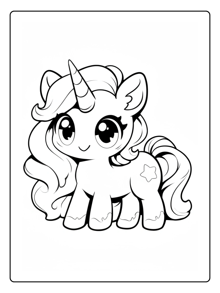 Coloriage Licorne Kawaii (10)