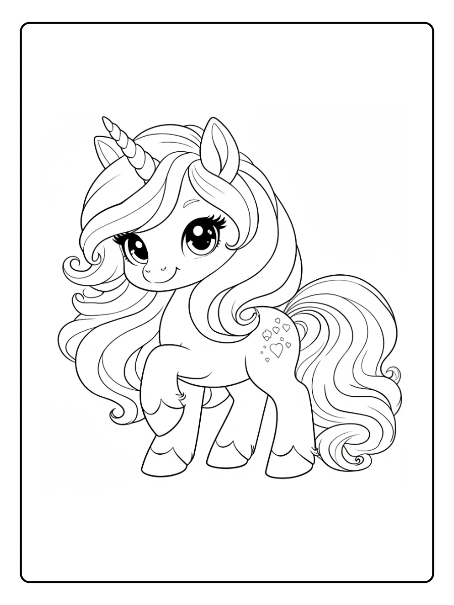 Coloriage Licorne Kawaii (2)