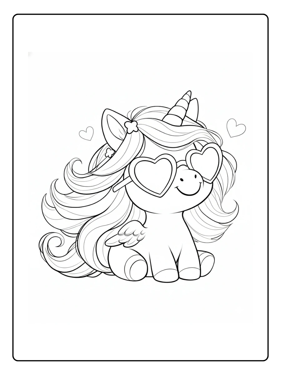 Coloriage Licorne Kawaii (3)