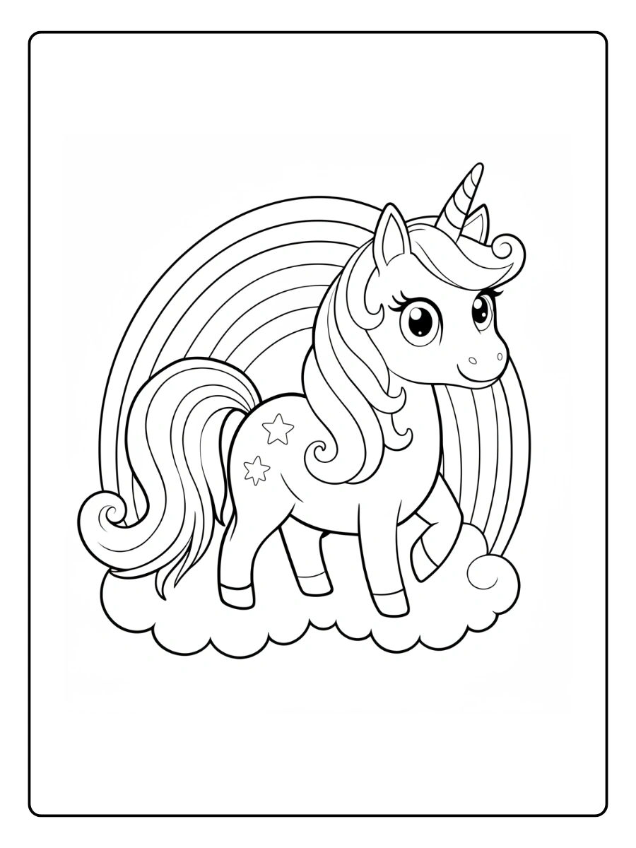 Coloriage Licorne Kawaii (7)