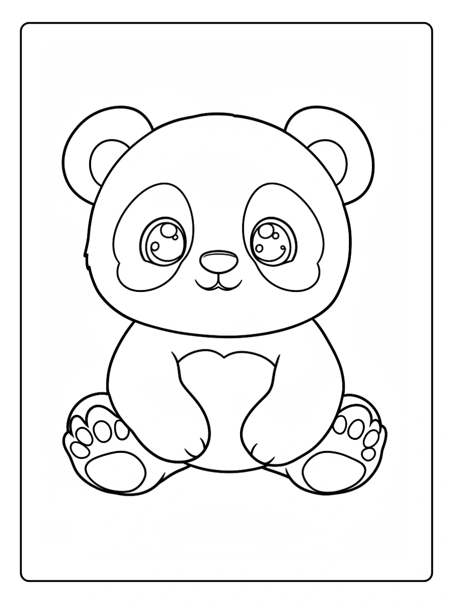 Coloriage Panda Kawaii (2)