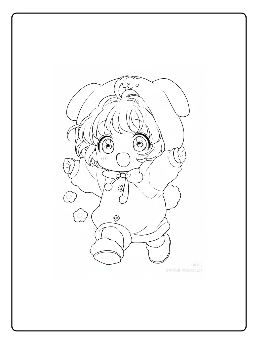 Coloriage Poupée Kawaii (10)