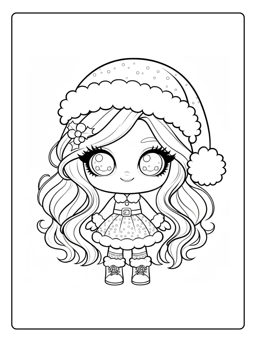 Coloriage Poupée Kawaii (4)