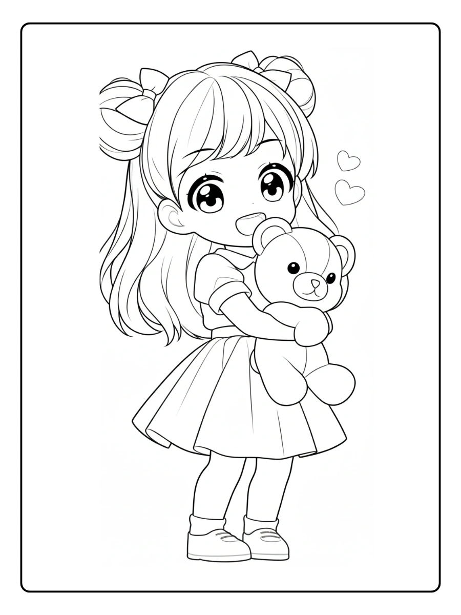Coloriage Poupée Kawaii (8)