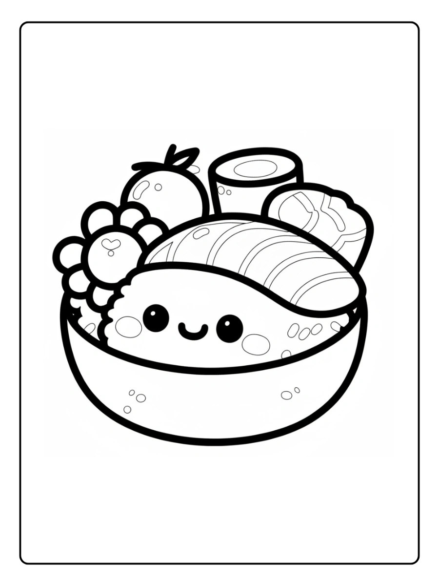 Coloriage Sushi Kawaii (10)