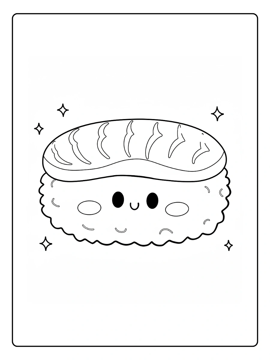 Coloriage Sushi Kawaii (2)