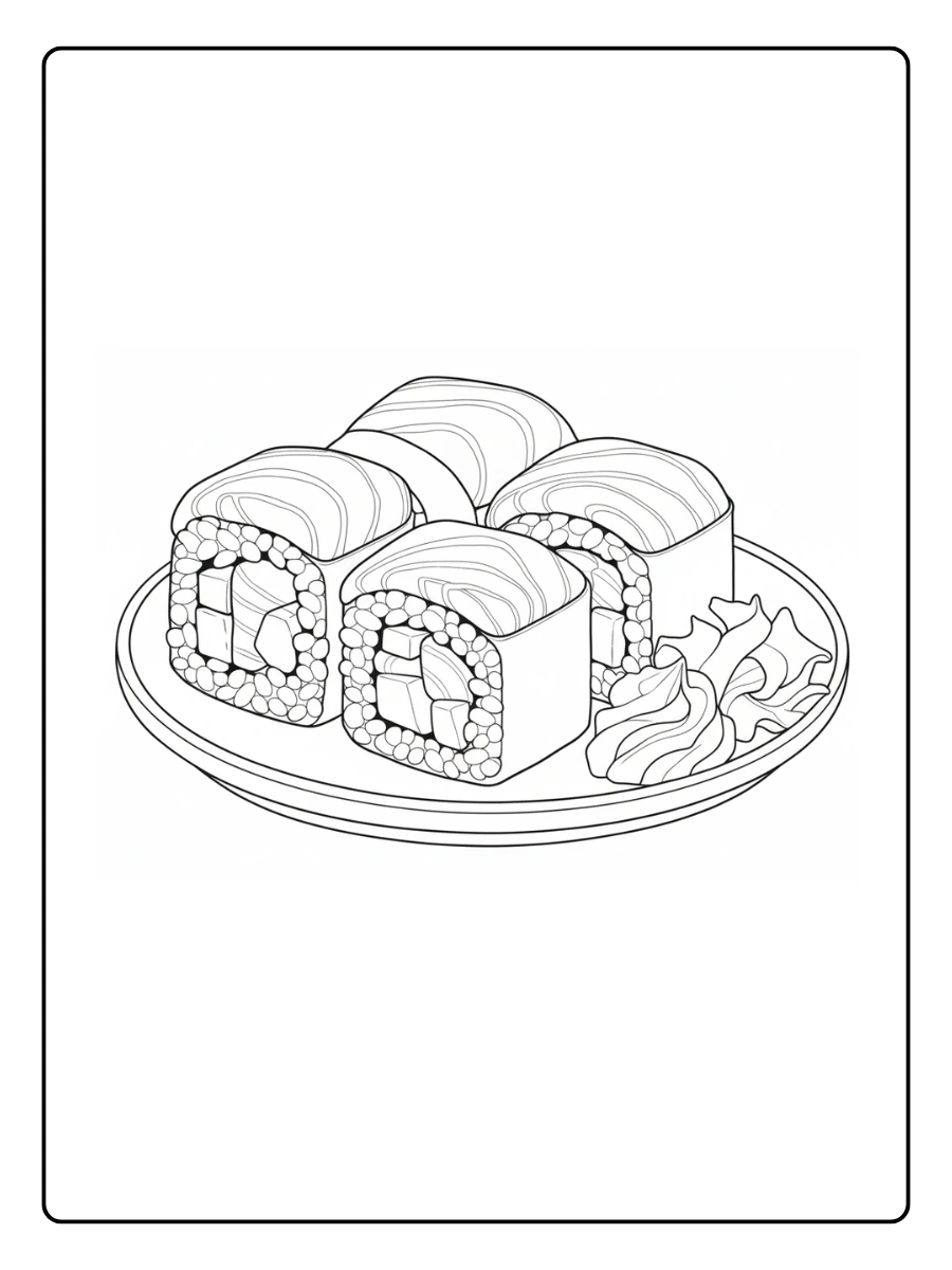 Coloriage Sushi Kawaii (3)