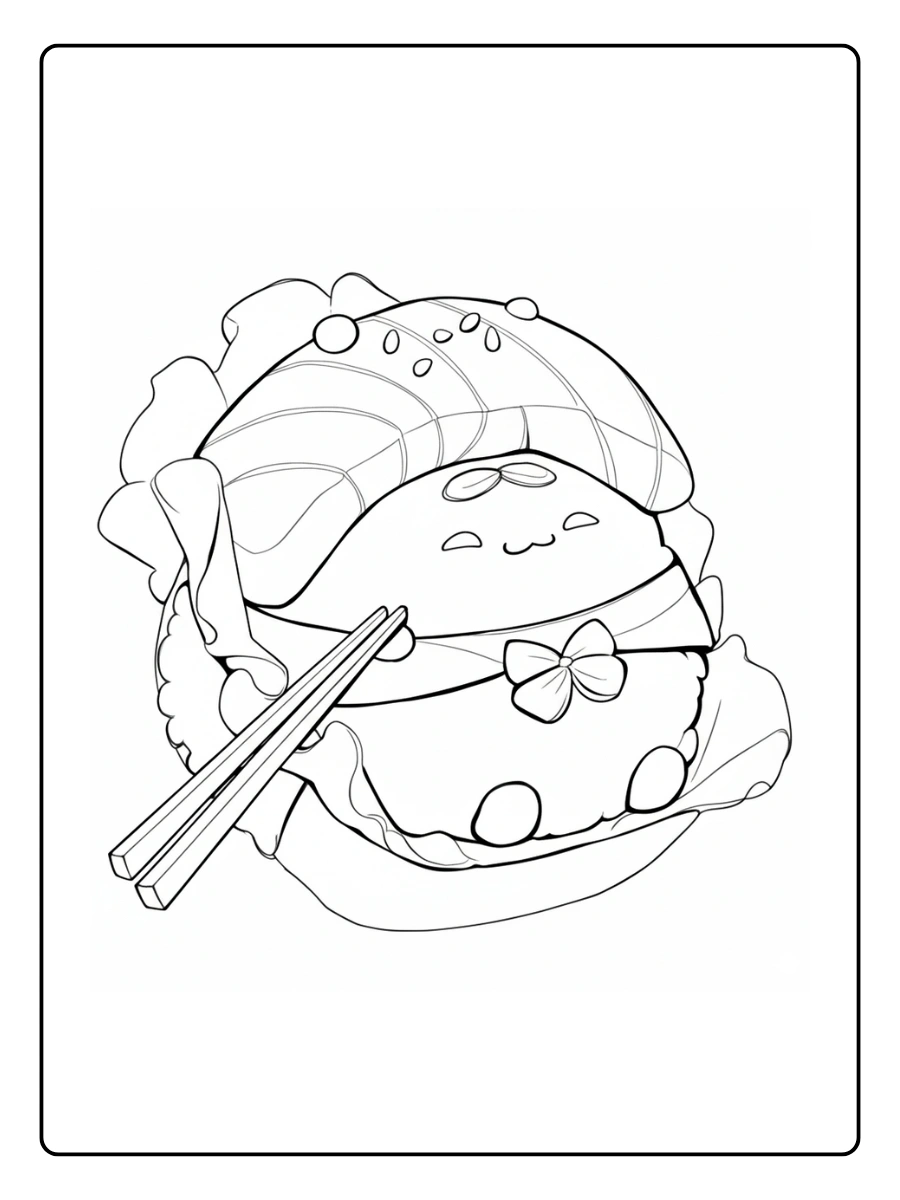 Coloriage Sushi Kawaii (4)