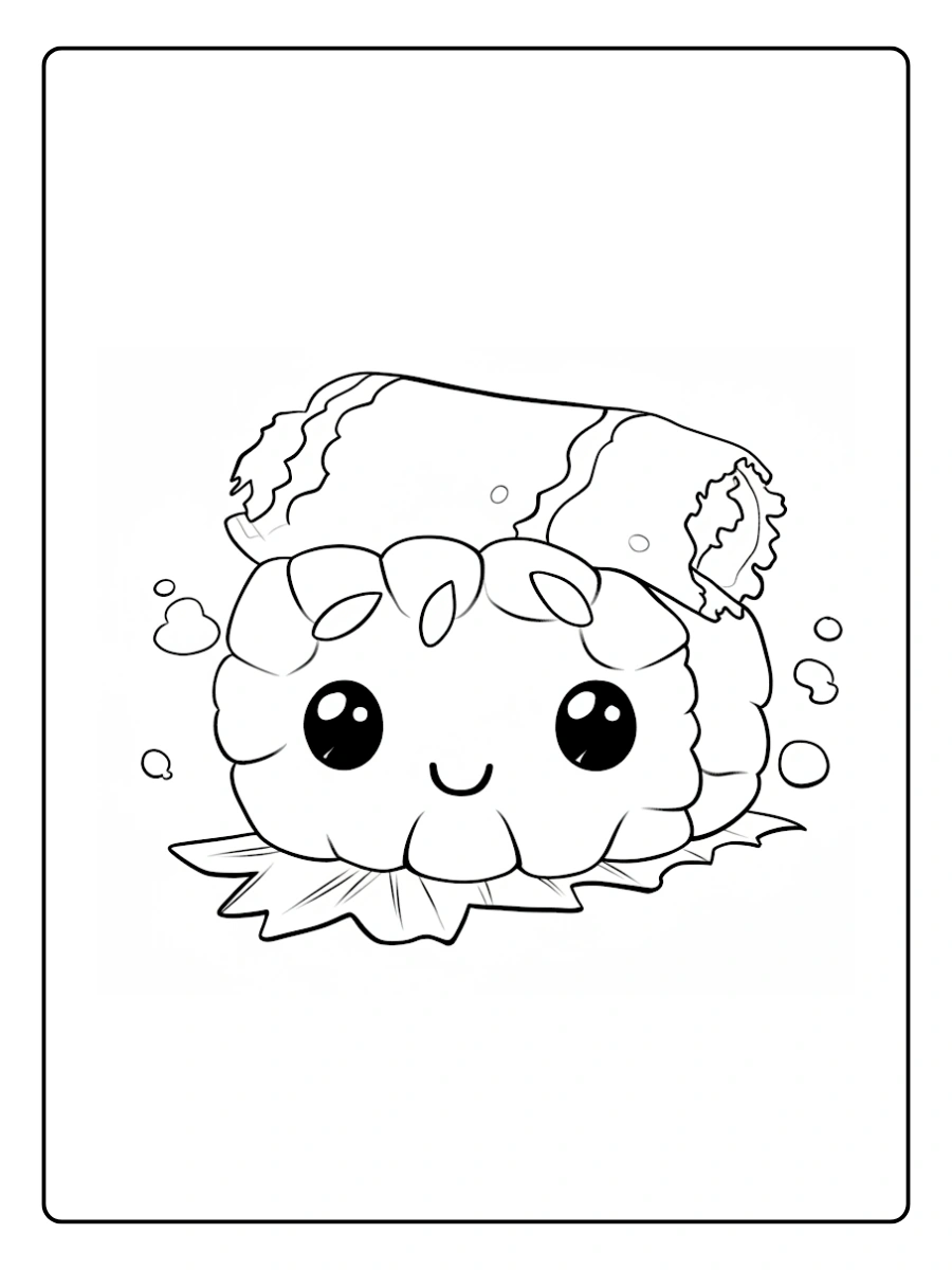 Coloriage Sushi Kawaii (5)