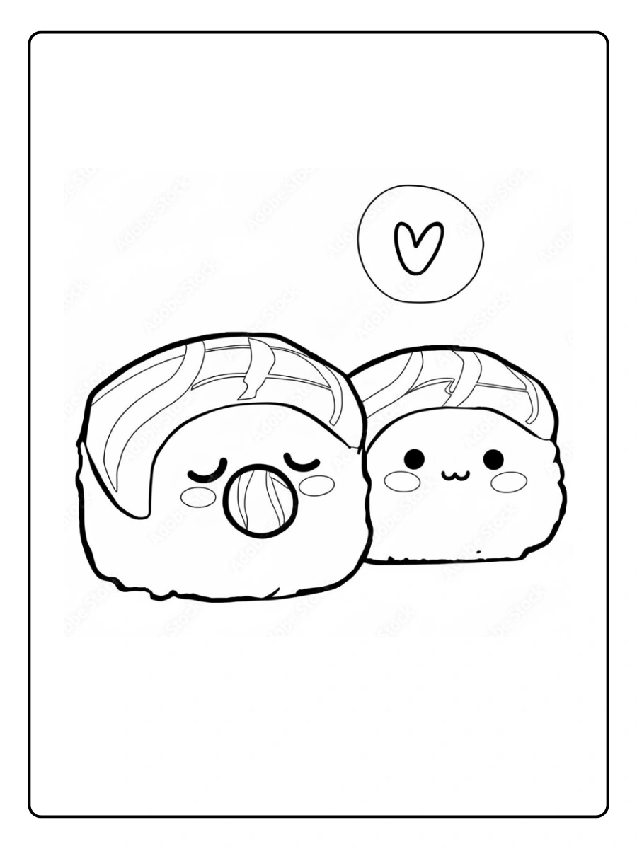 Coloriage Sushi Kawaii (7)