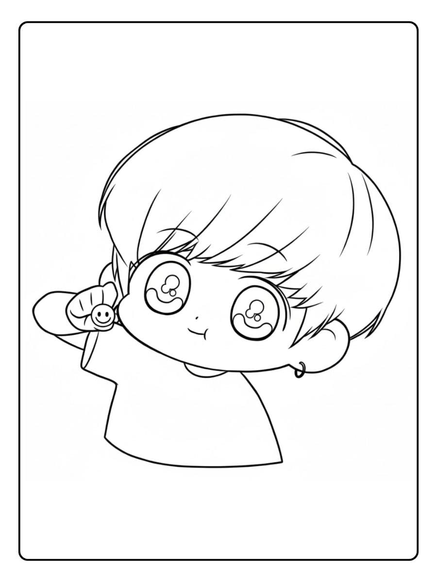 Cute Chibi Boy Coloriage BTS Kawaii