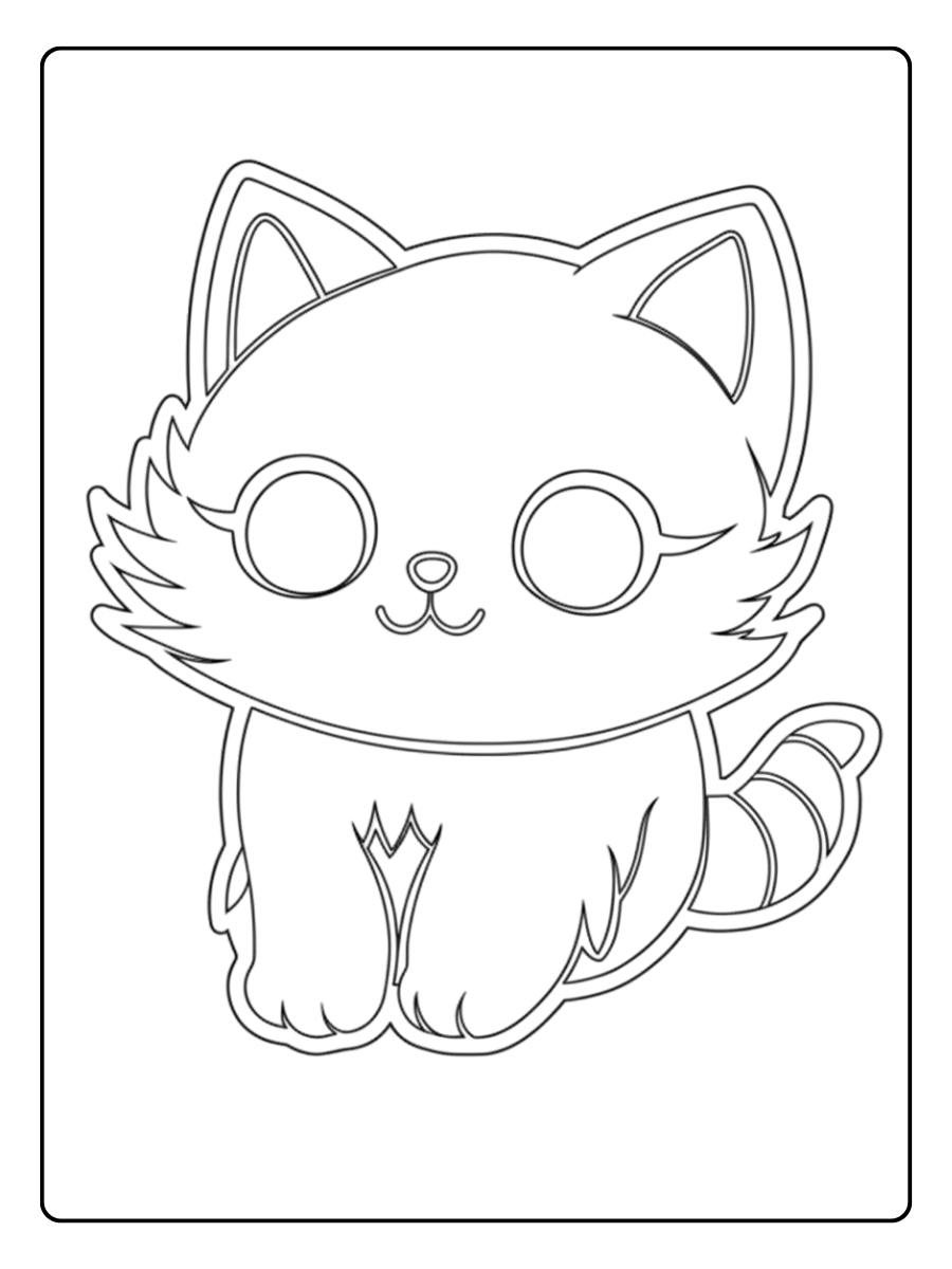 Douceur de Coloriage Chaton Kawaii