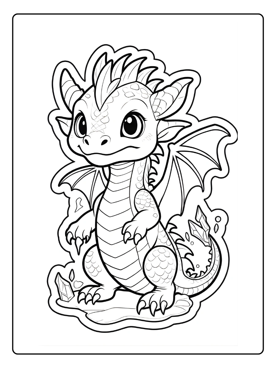 Coloriage Dragon Kawaii (6) Coloriage Dragon Kawaii (6)