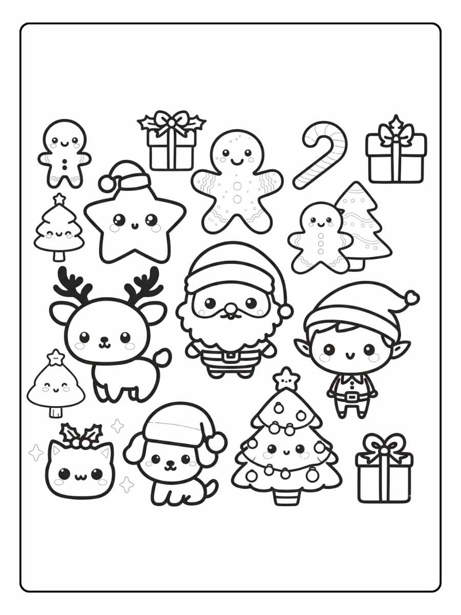 Magie de Coloriage Noel Kawaii