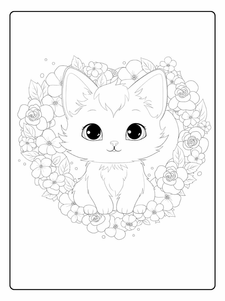 Petite Collection Coloriage Chaton Kawaii