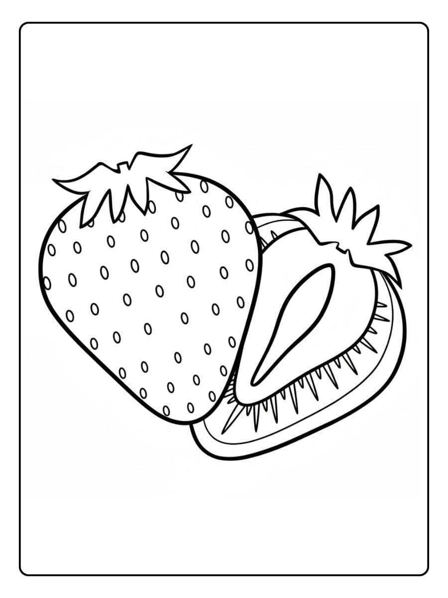 Strawberry Coloring Page