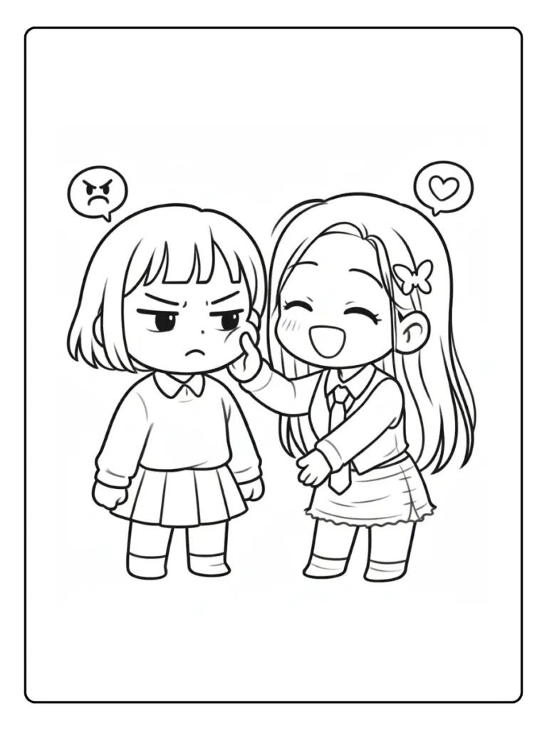 Coloriage Gratuit à Imprimer – Dessins à Colorier PDF & PNG 102 coloriage BFF kawaii (3)