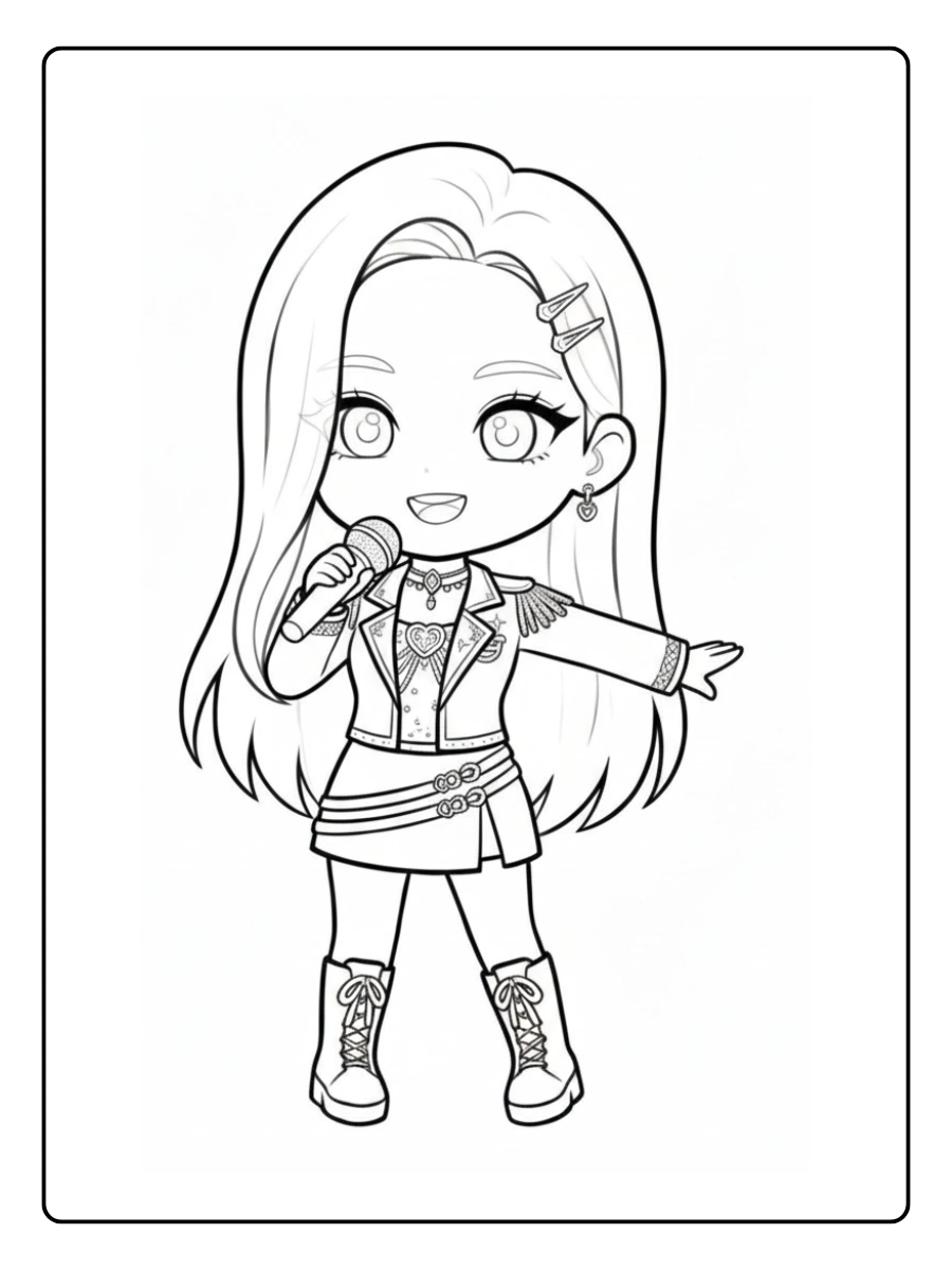 coloriage Blackpink kawaii (10)