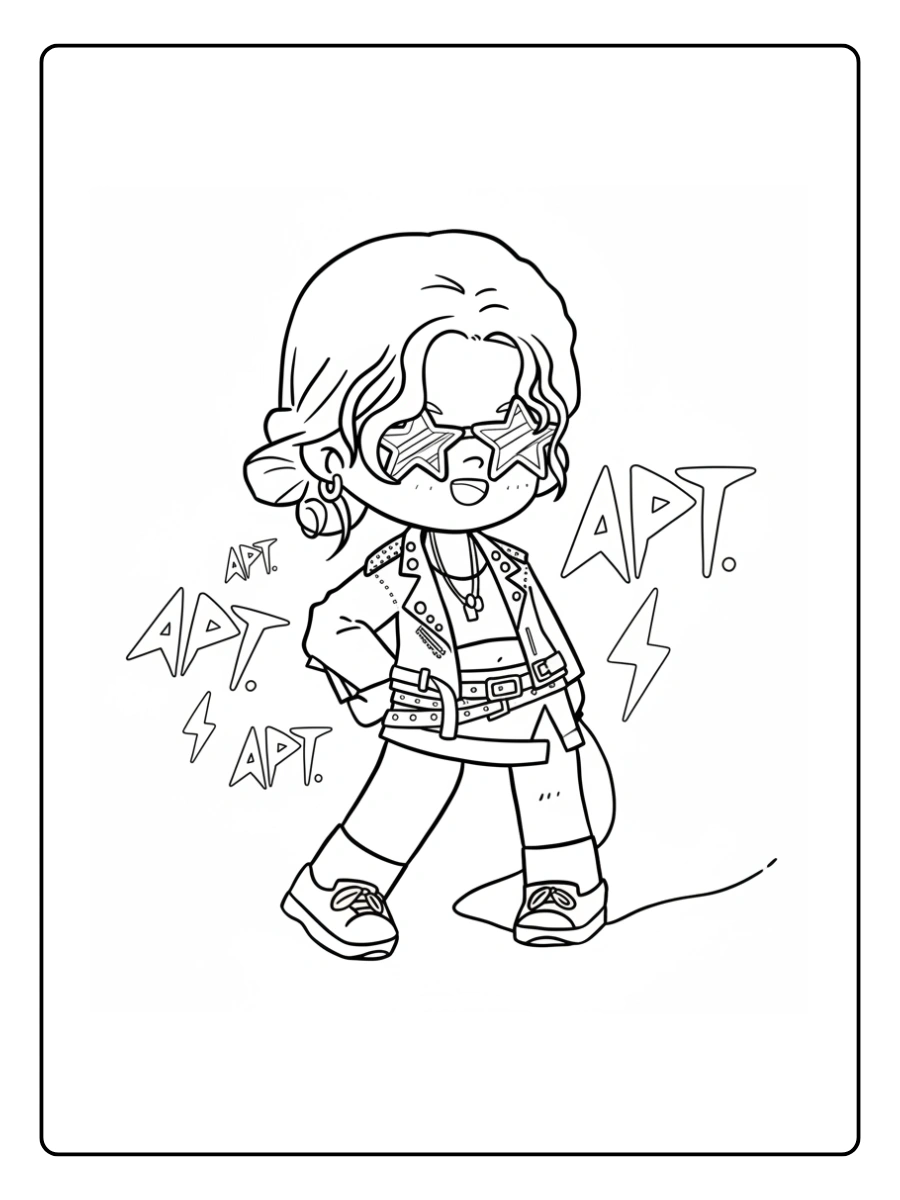 coloriage Blackpink kawaii (5)