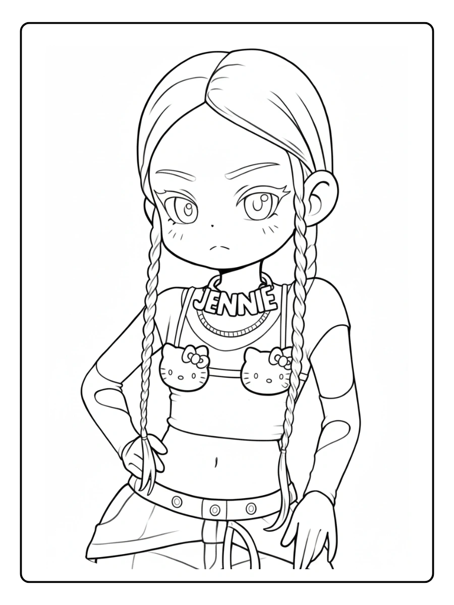 coloriage Blackpink kawaii (6)