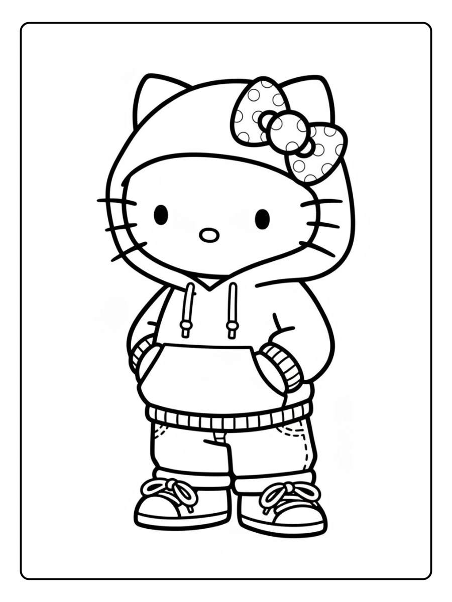 coloriage Hello Kitty kawaii (1)