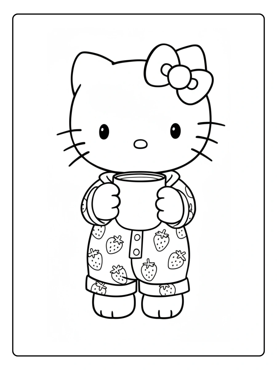 coloriage Hello Kitty kawaii (10)