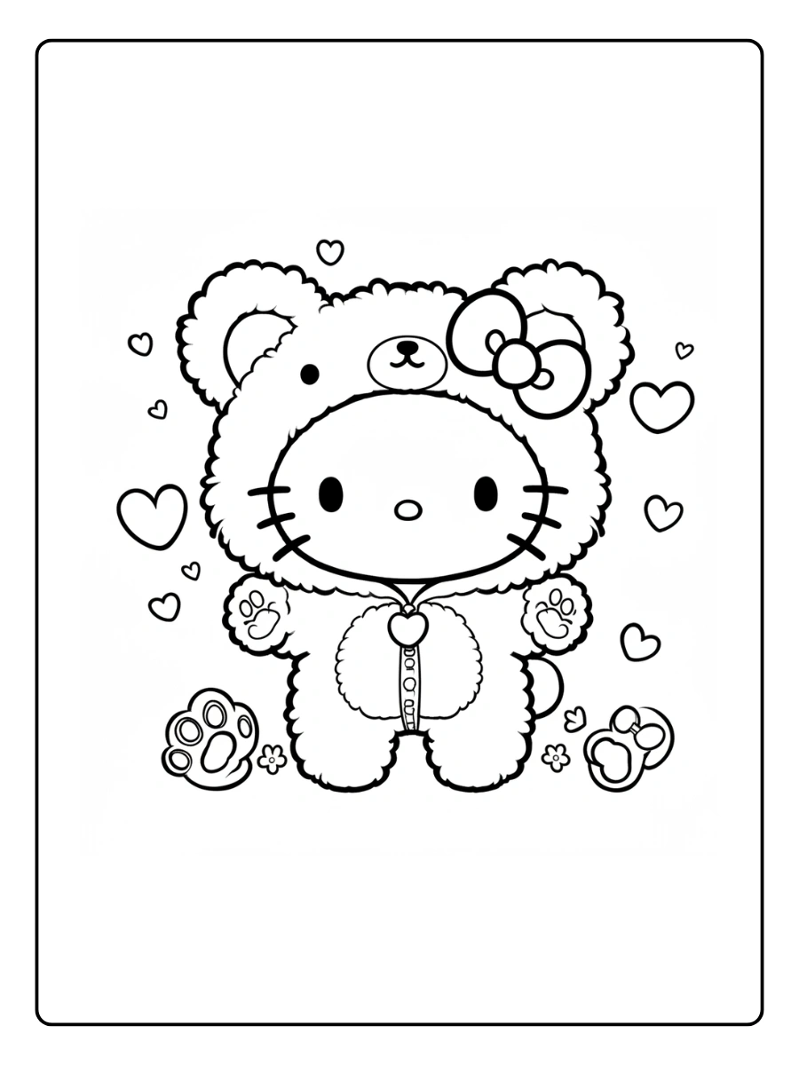 coloriage Hello Kitty kawaii (2)
