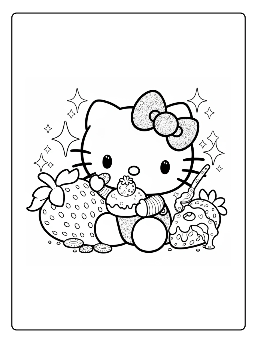 coloriage Hello Kitty kawaii (5)