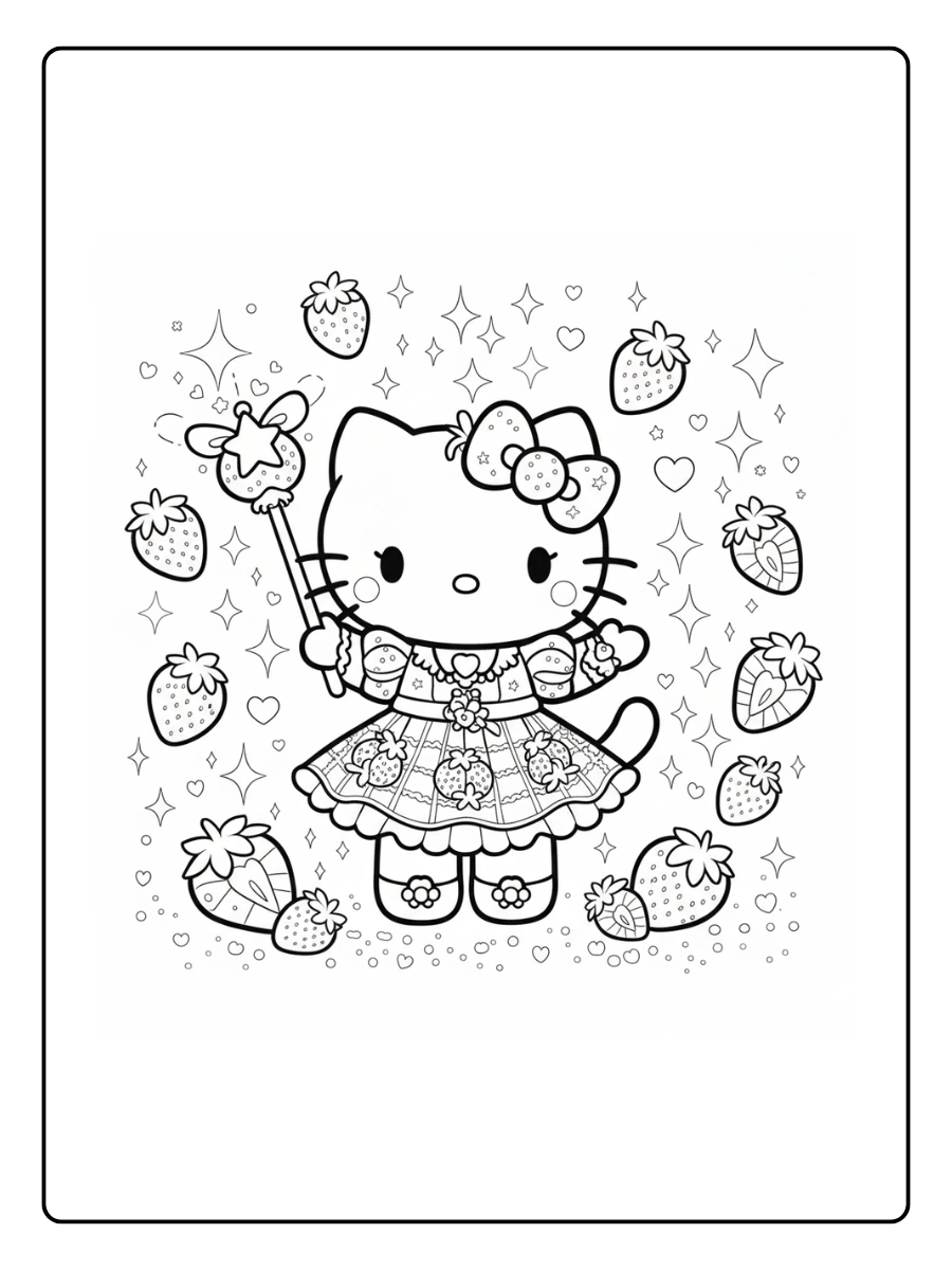 coloriage Hello Kitty kawaii (6)