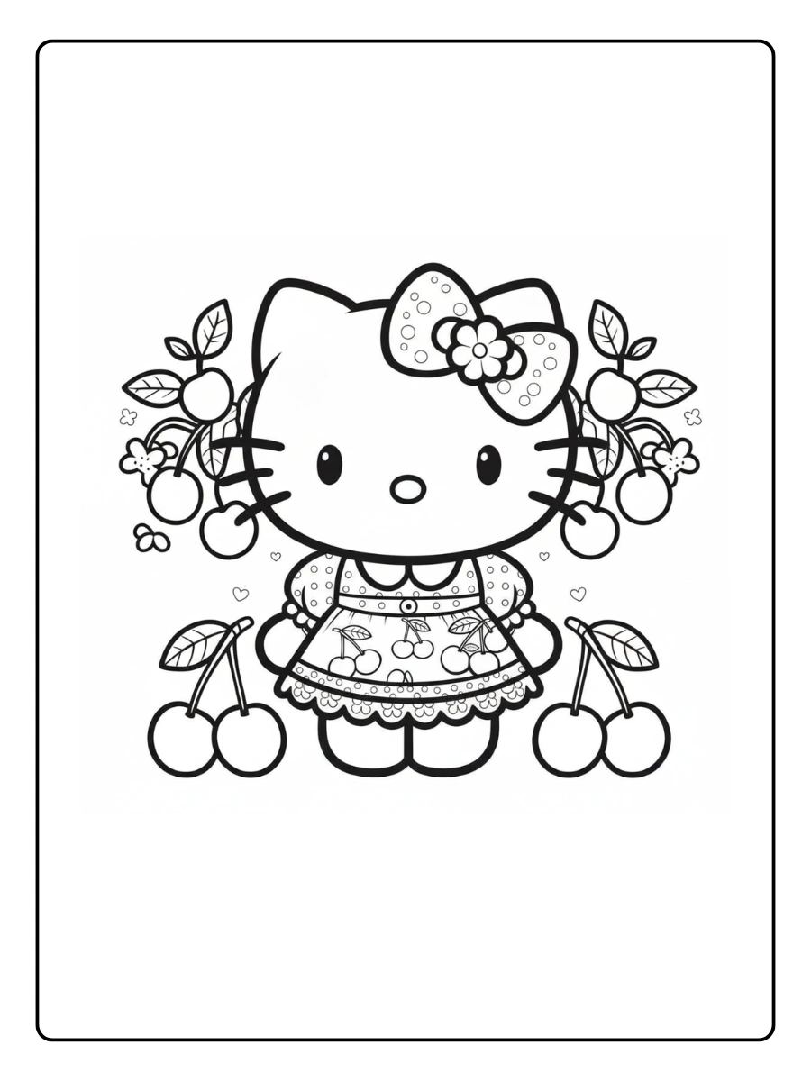 coloriage Hello Kitty kawaii (7)