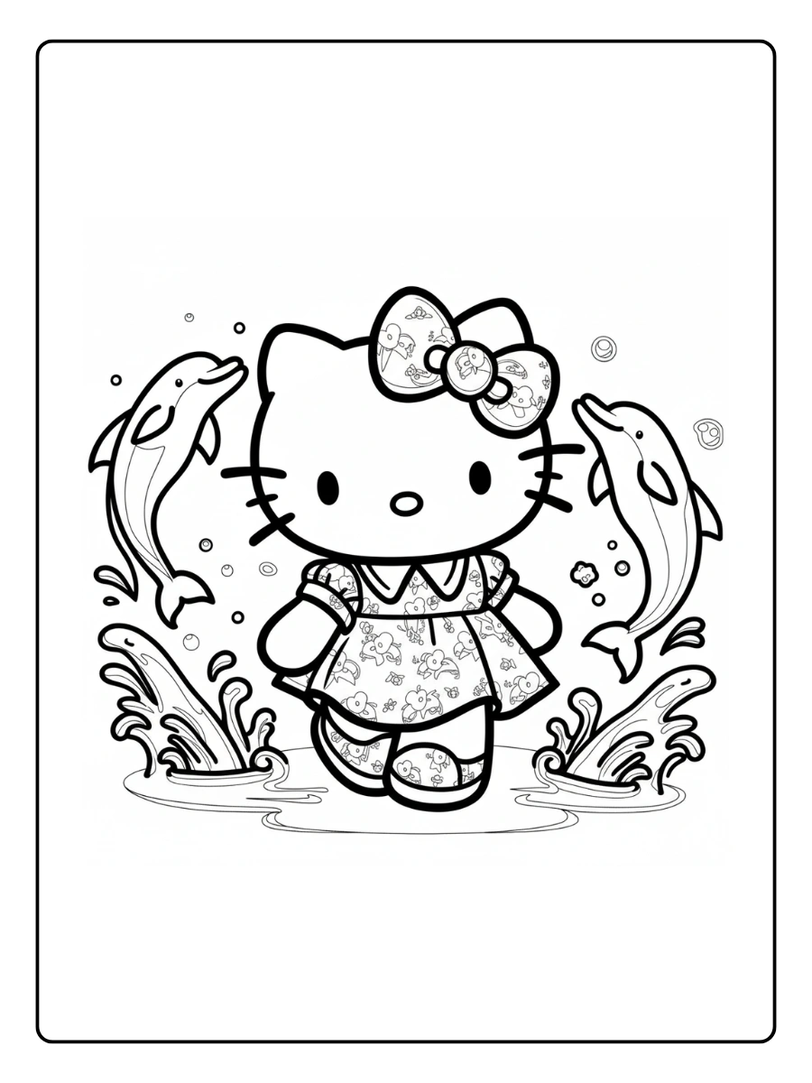 coloriage Hello Kitty kawaii (9)