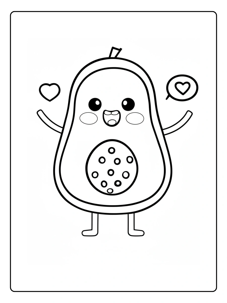 coloriage avocat kawaii (1)