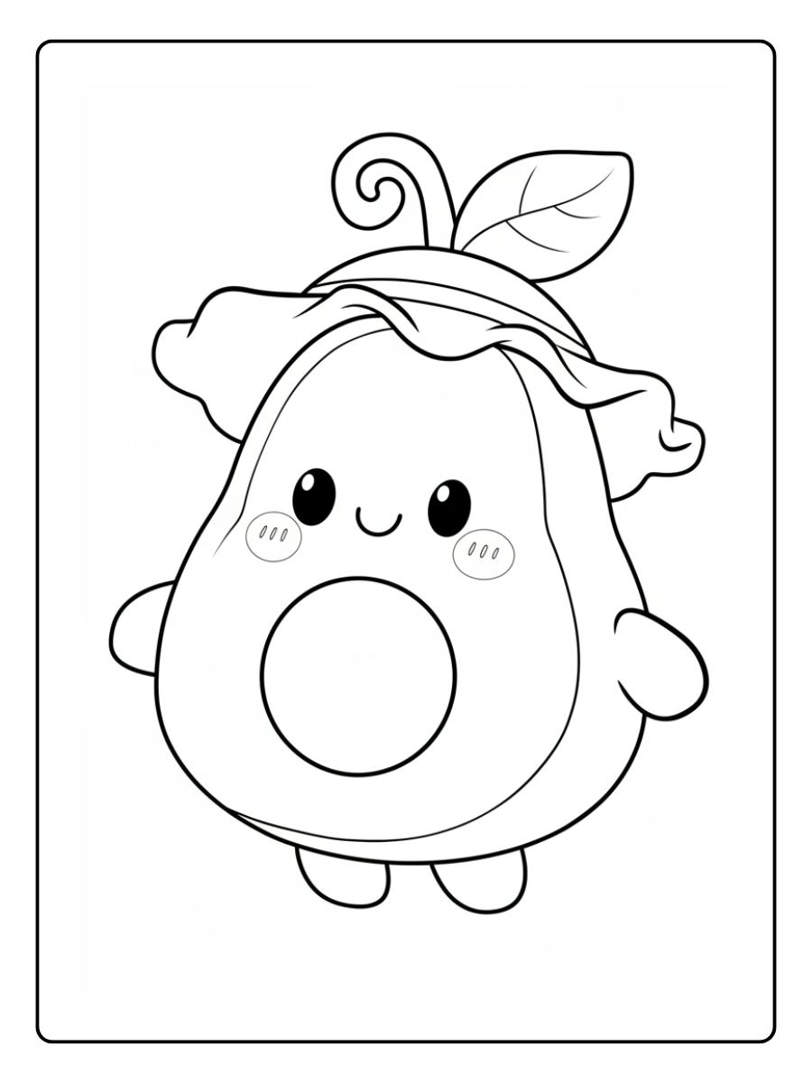 coloriage avocat kawaii (2)