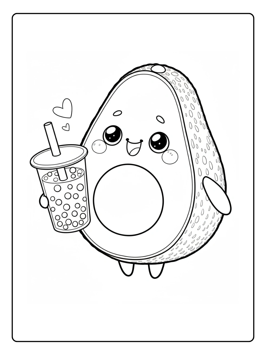 coloriage avocat kawaii (4)