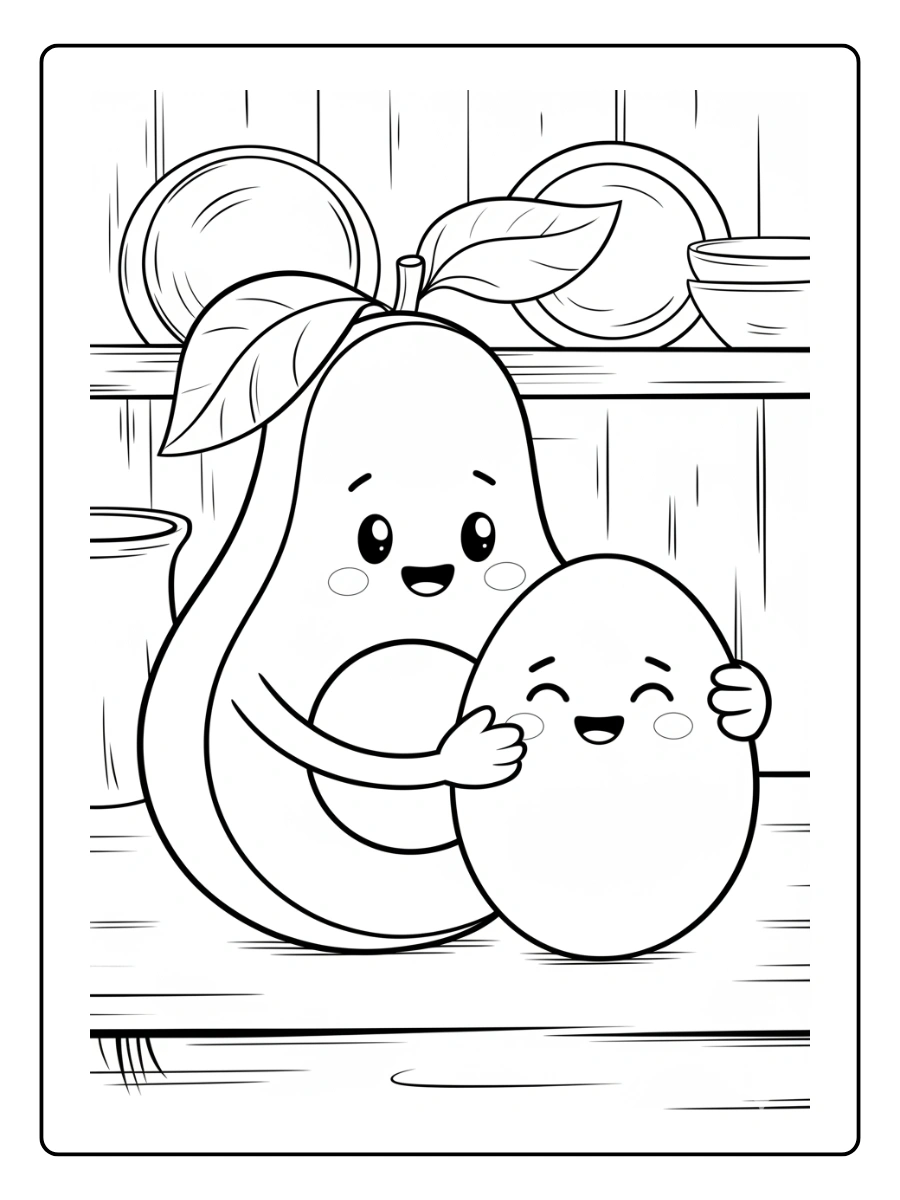 coloriage avocat kawaii (8)