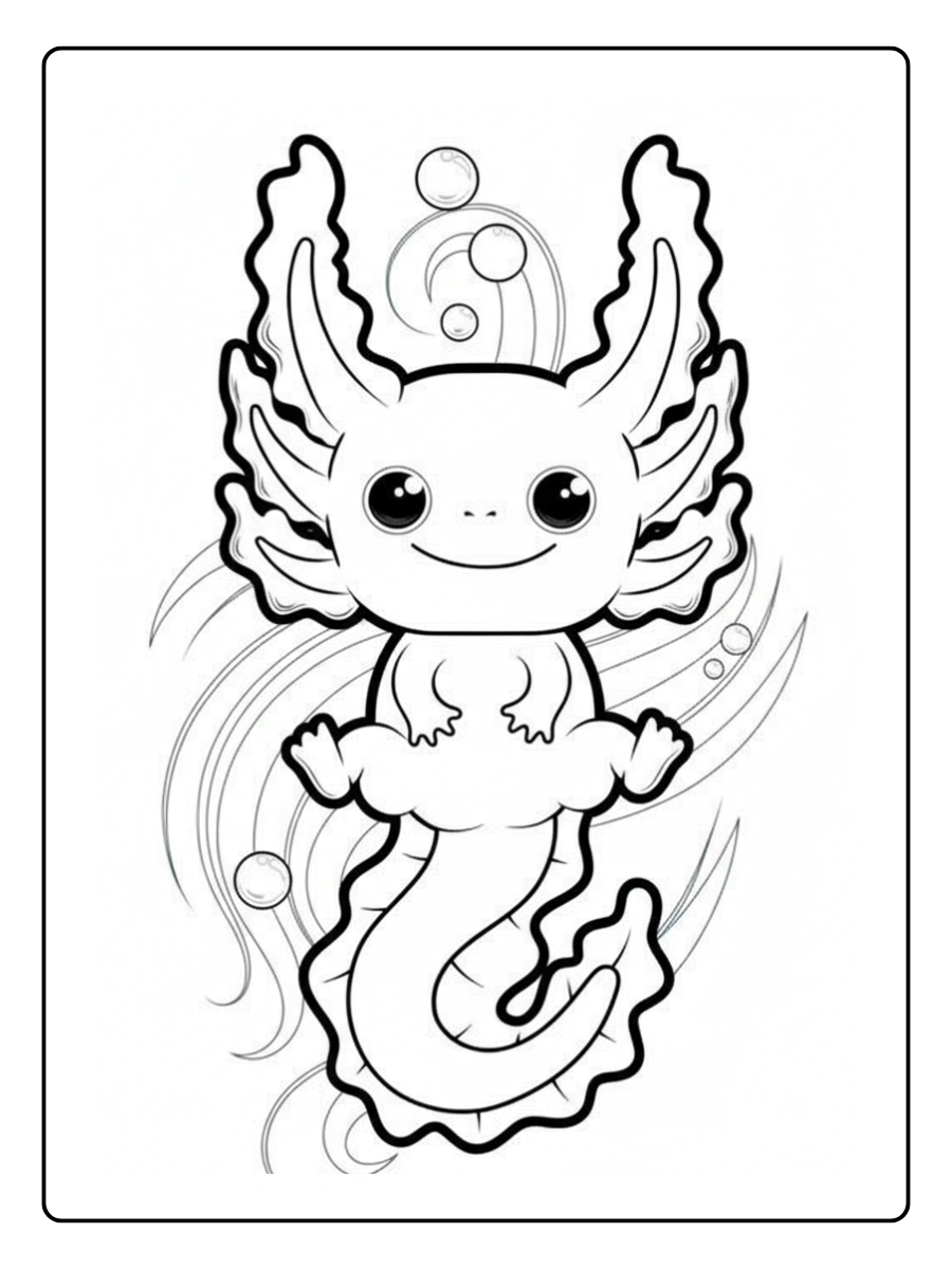 coloriage axolotl kawaii (1)