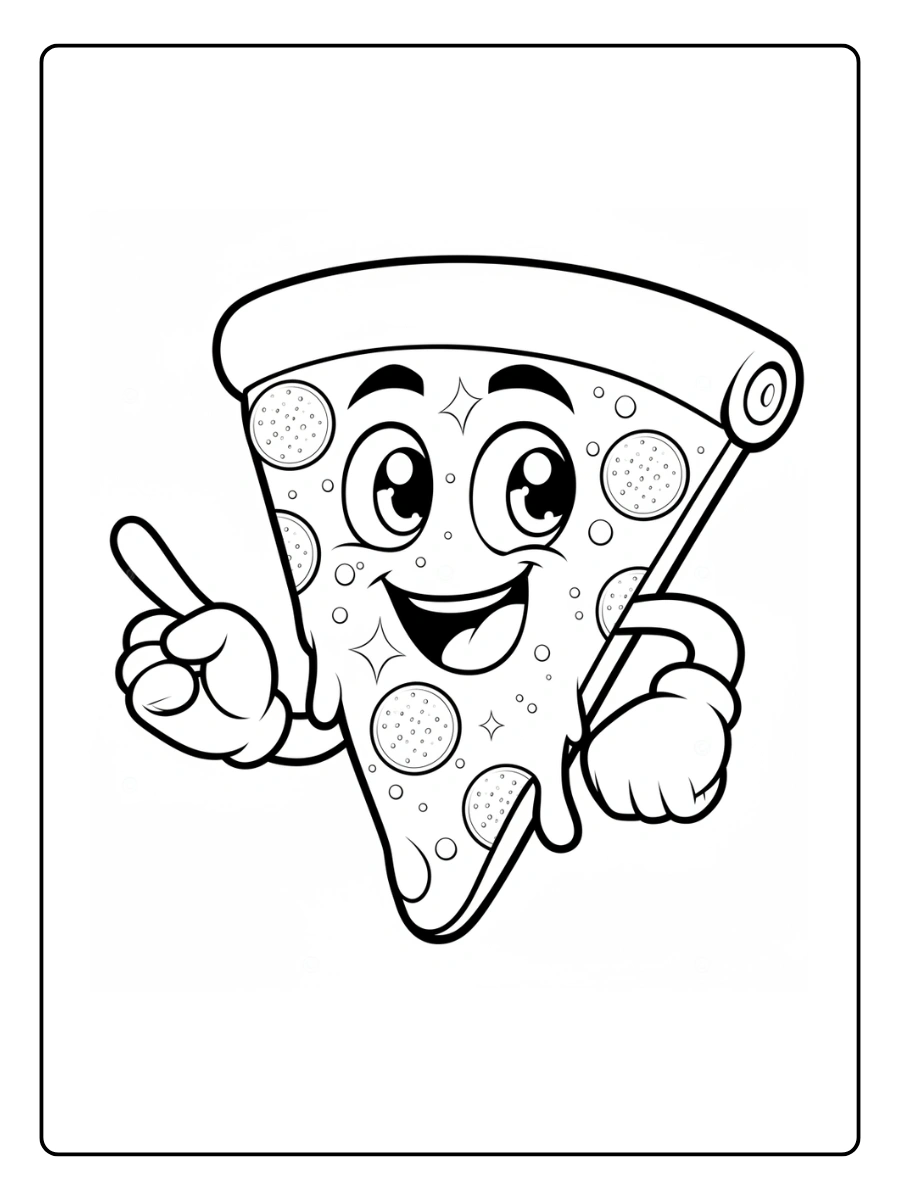 coloriage pizza kawaii (5)
