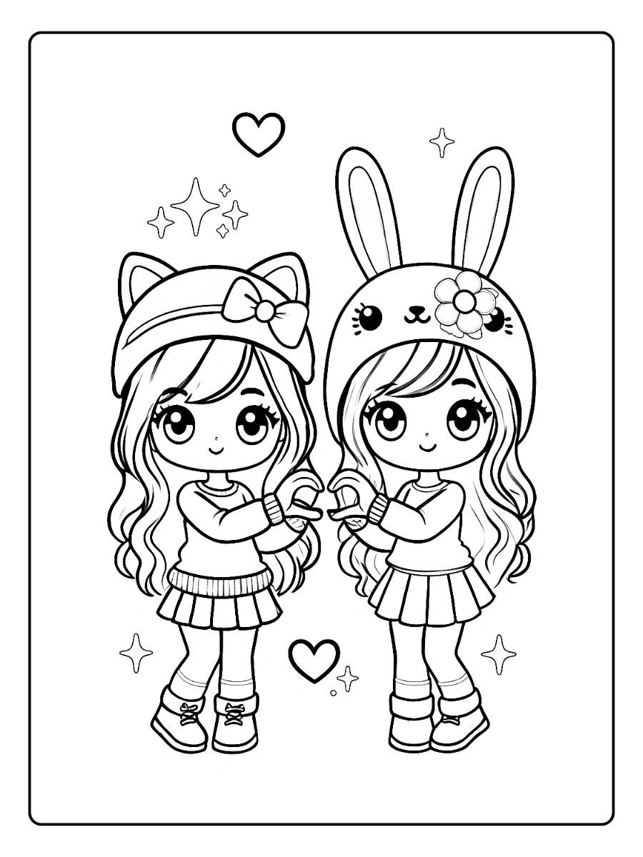 coloriages pour meilleurs amis (4)