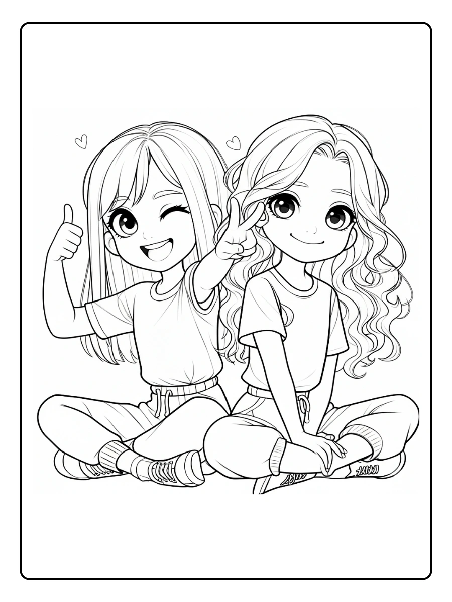 coloriages pour meilleurs amis (5)