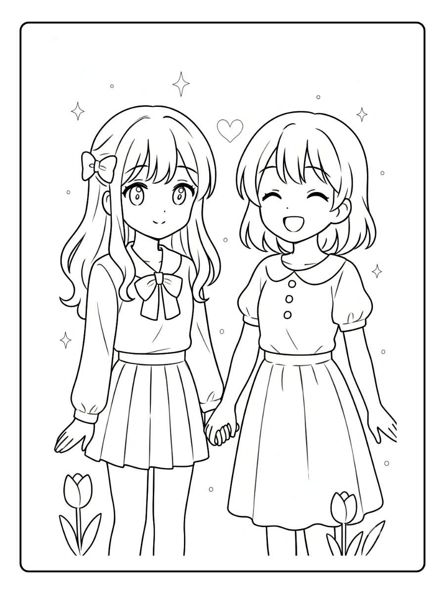 coloriages pour meilleurs amis (7)