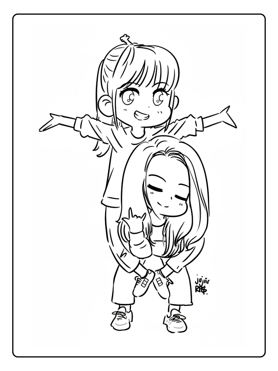 coloriages pour meilleurs amis (9)