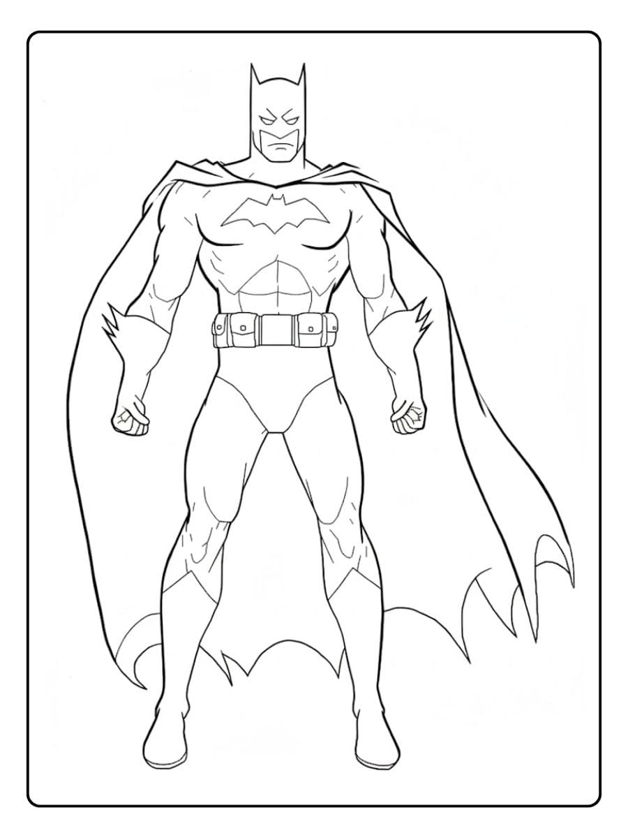 Coloriage Batman Dessin Simple à imprimer