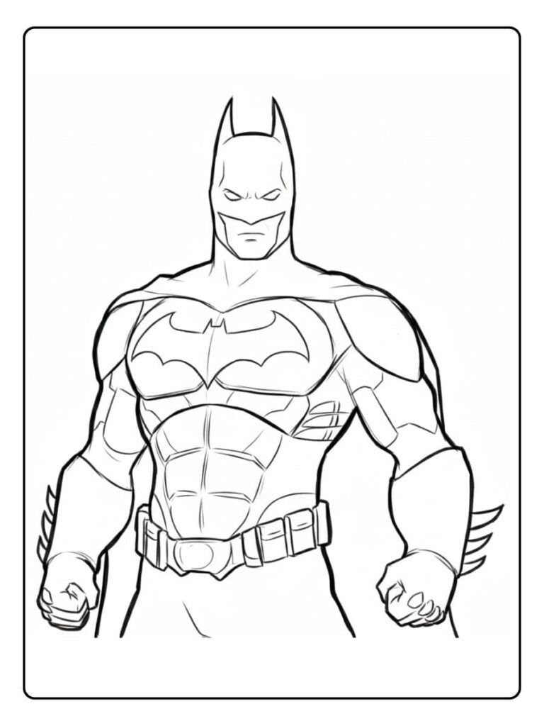 Coloriage Gratuit à Imprimer – Dessins à Colorier PDF & PNG 165 Coloriage Batman Simple