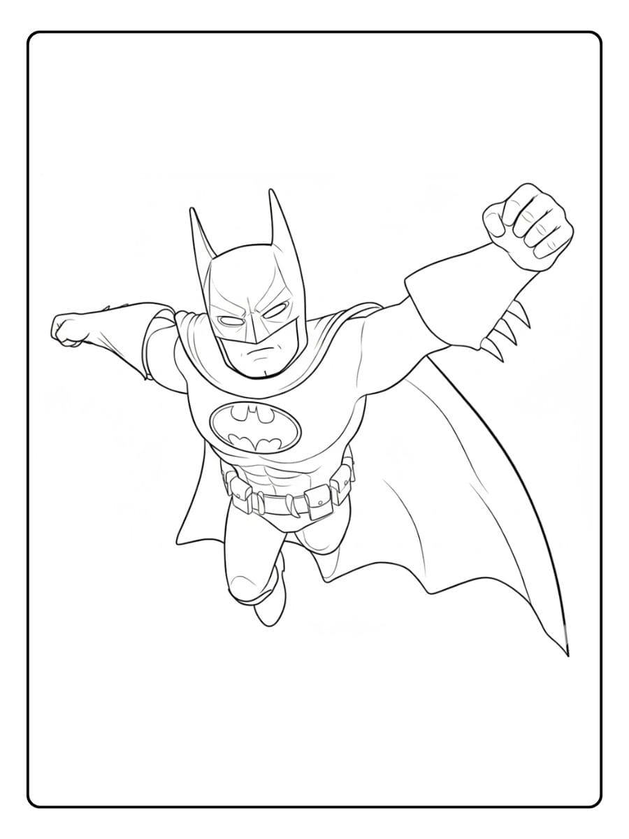 Coloriage Batman Vol Simple