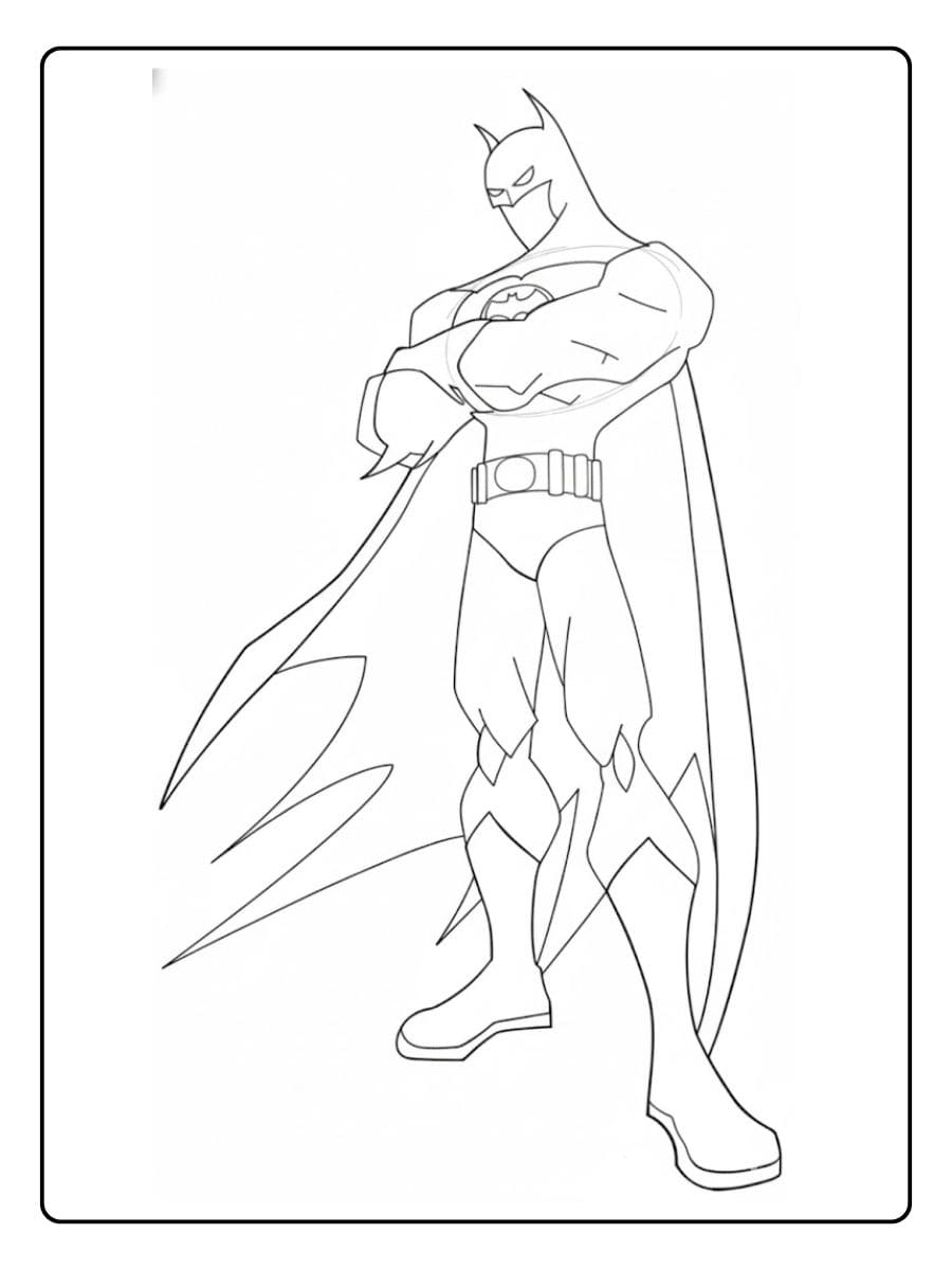 Coloriage Batman simple et facile à imprimer