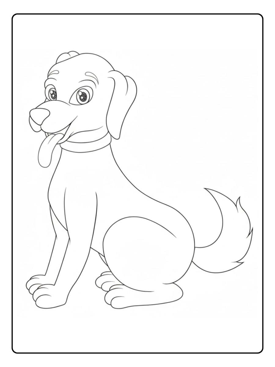 Coloriage Chien Mignon